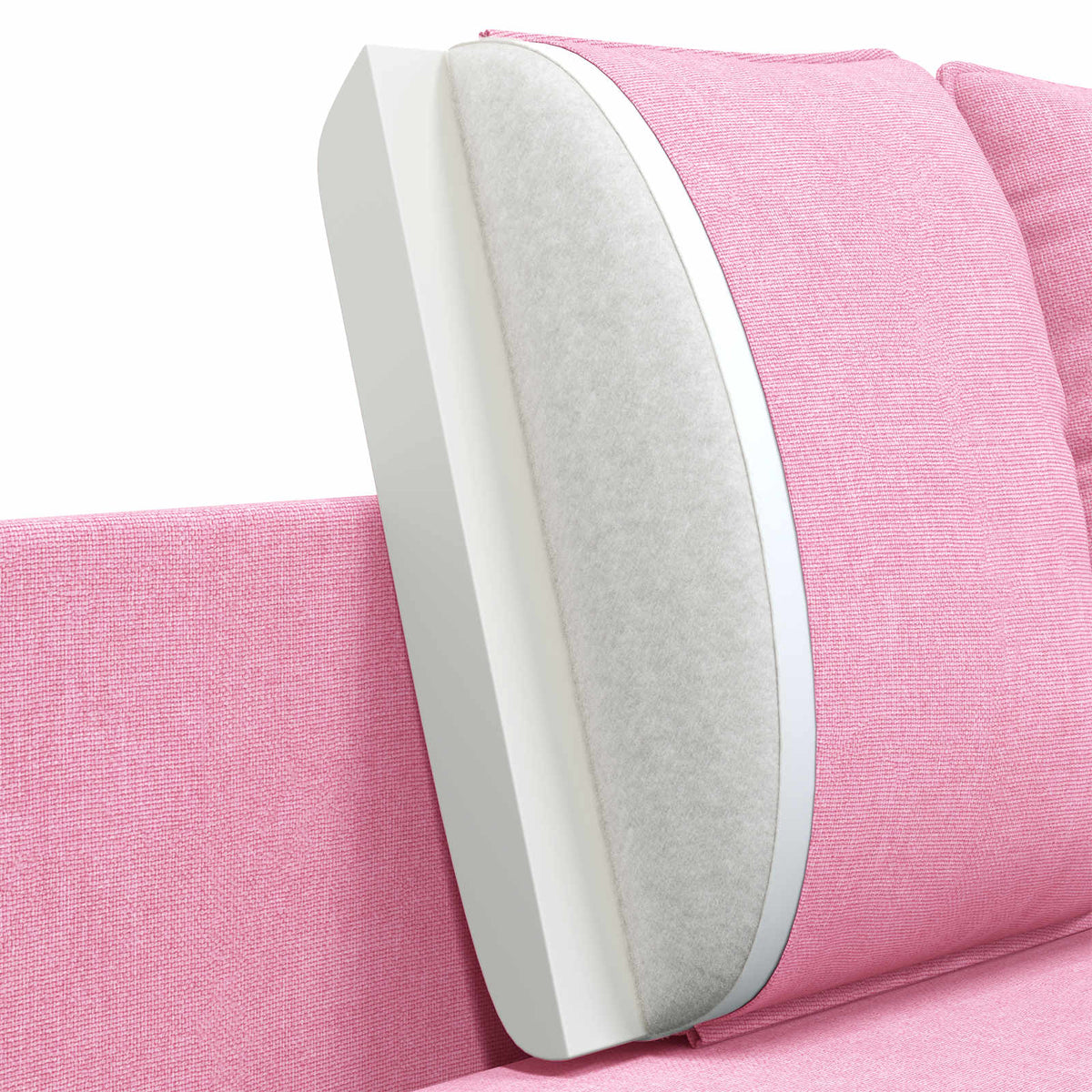 2-Seater Sofa Pink 188 x 81 x 89 cm Fabric