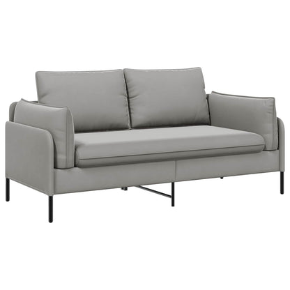 2-Seater Sofa 2-Seater Light Grey 188 x 81 x 89 cm Velvet