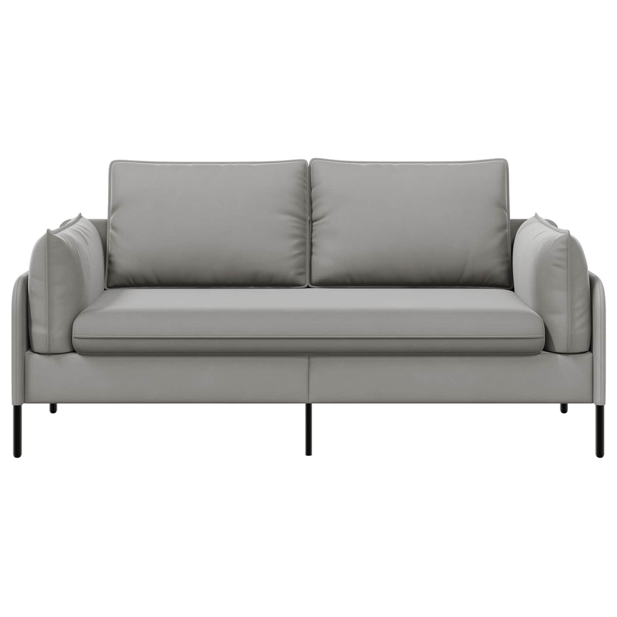 2-Seater Sofa 2-Seater Light Grey 188 x 81 x 89 cm Velvet