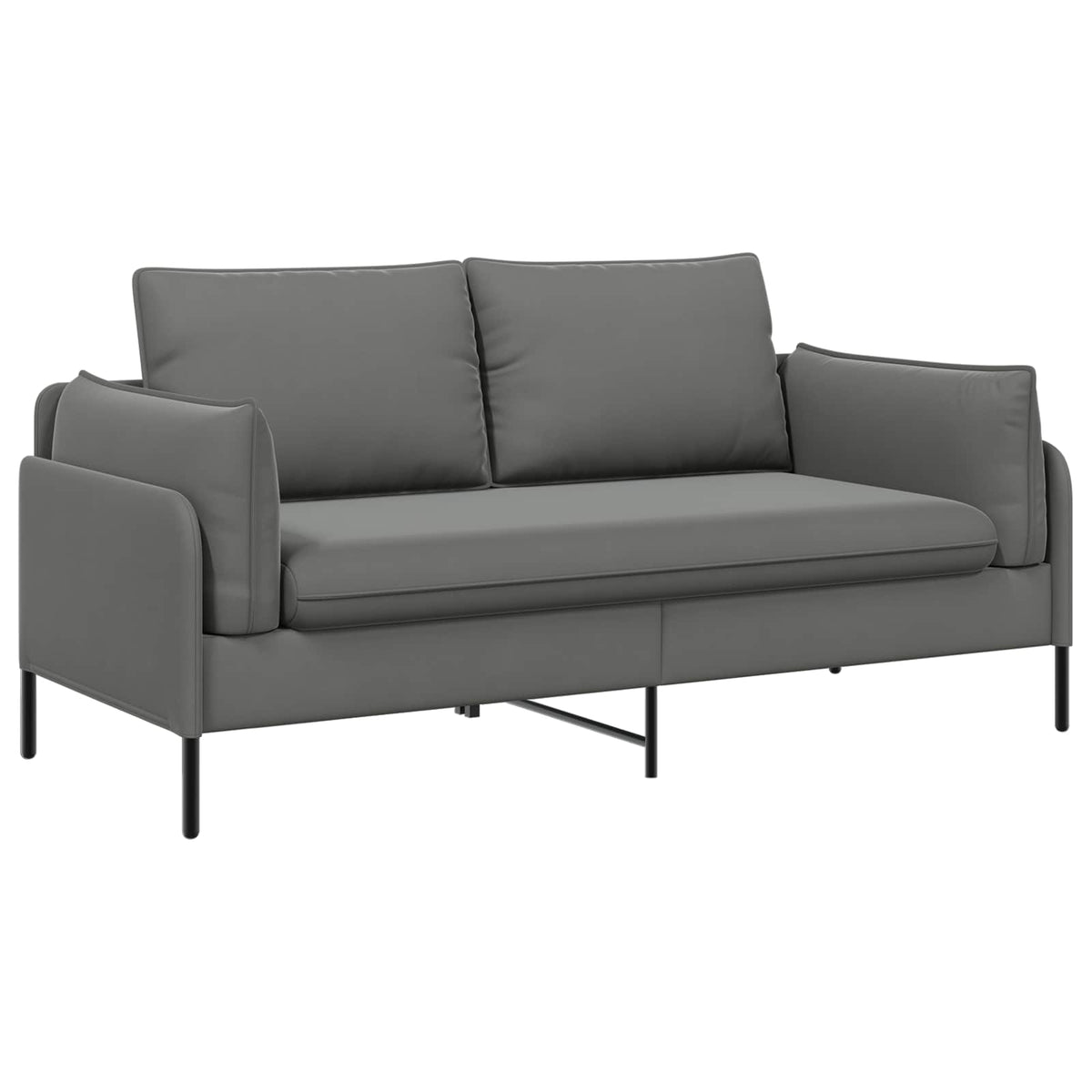 2-Seater Sofa 2-Seater Dark Grey 188 x 81 x 89 cm Velvet