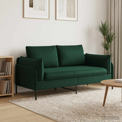 2-Seater Sofa 2-Seater Dark Green 188 x 81 x 89 cm Velvet