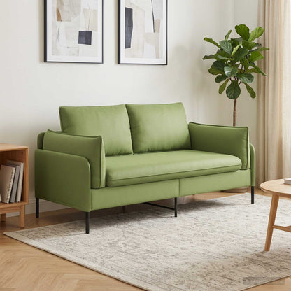 2-Seater Sofa 2-Seater Light Green 188 x 81 x 89 cm Velvet
