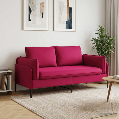 2-Seater Sofa 2-Seater Wine Red 188 x 81 x 89 cm Velvet