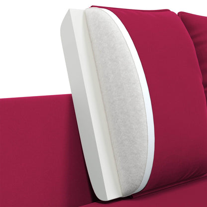 2-Seater Sofa 2-Seater Wine Red 188 x 81 x 89 cm Velvet