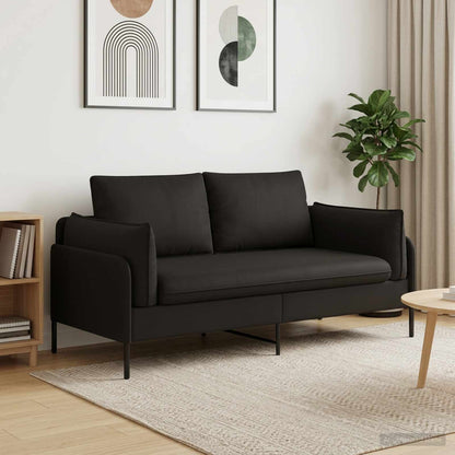 2-Seater Sofa 2-Seater Black 188 x 81 x 89 cm Velvet