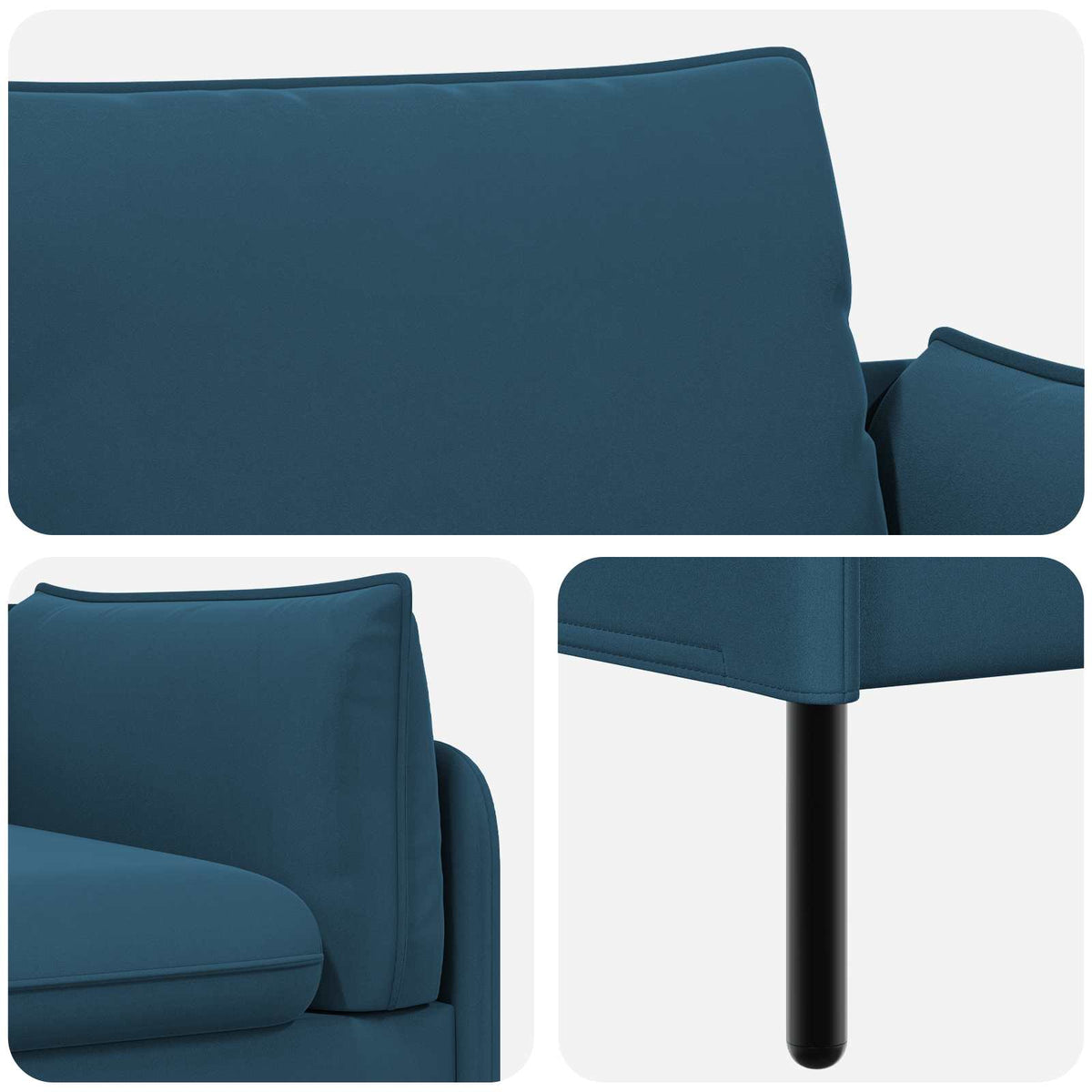 2-Seater Sofa 2-Seater Blue 188 x 81 x 89 cm Velvet