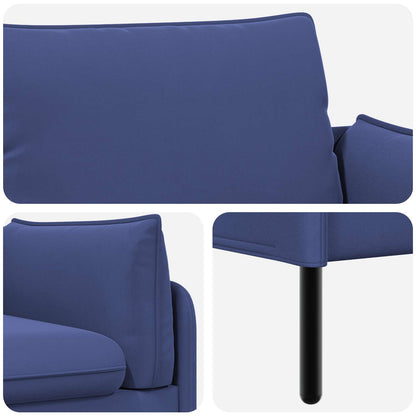 2-Seater Sofa 2-Seater Police Blue 188 x 81 x 89 cm Velvet