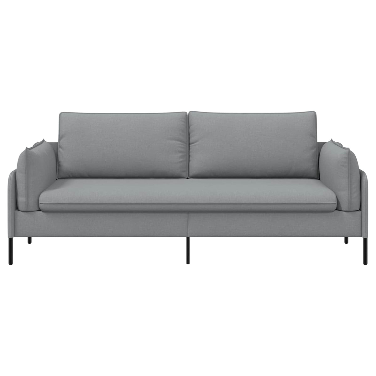 3-Seater Sofa Light Grey 222 x 81 x 89 cm Fabric