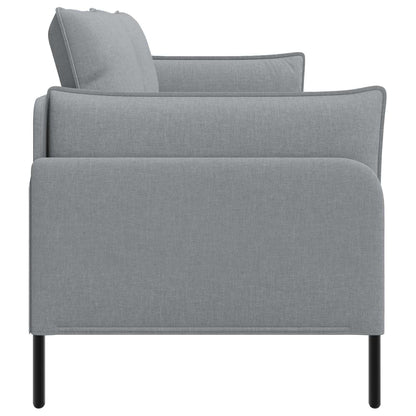 3-Seater Sofa Light Grey 222 x 81 x 89 cm Fabric