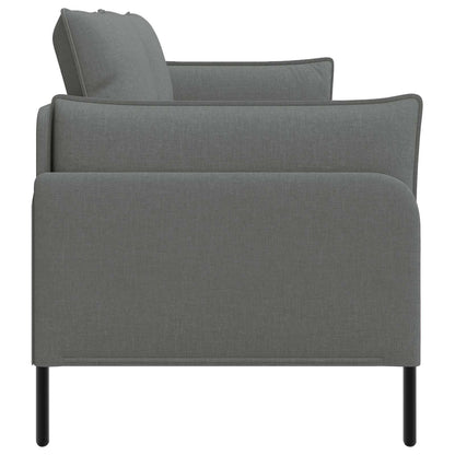 3-Seater Sofa Dark Grey 222 x 81 x 89 cm Fabric