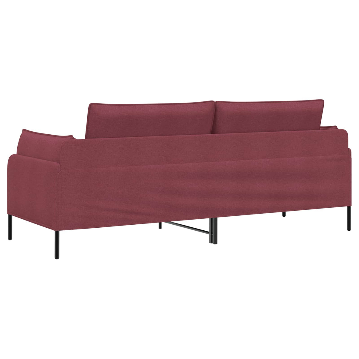 3-Seater Sofa Wine Red 222 x 81 x 89 cm Fabric