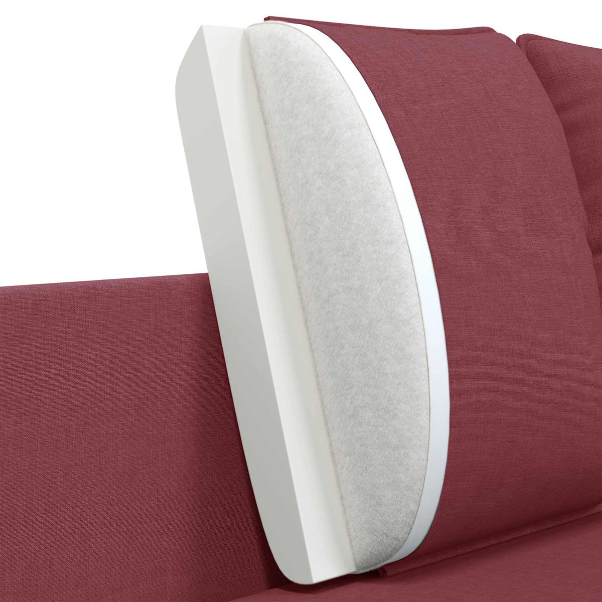 3-Seater Sofa Wine Red 222 x 81 x 89 cm Fabric