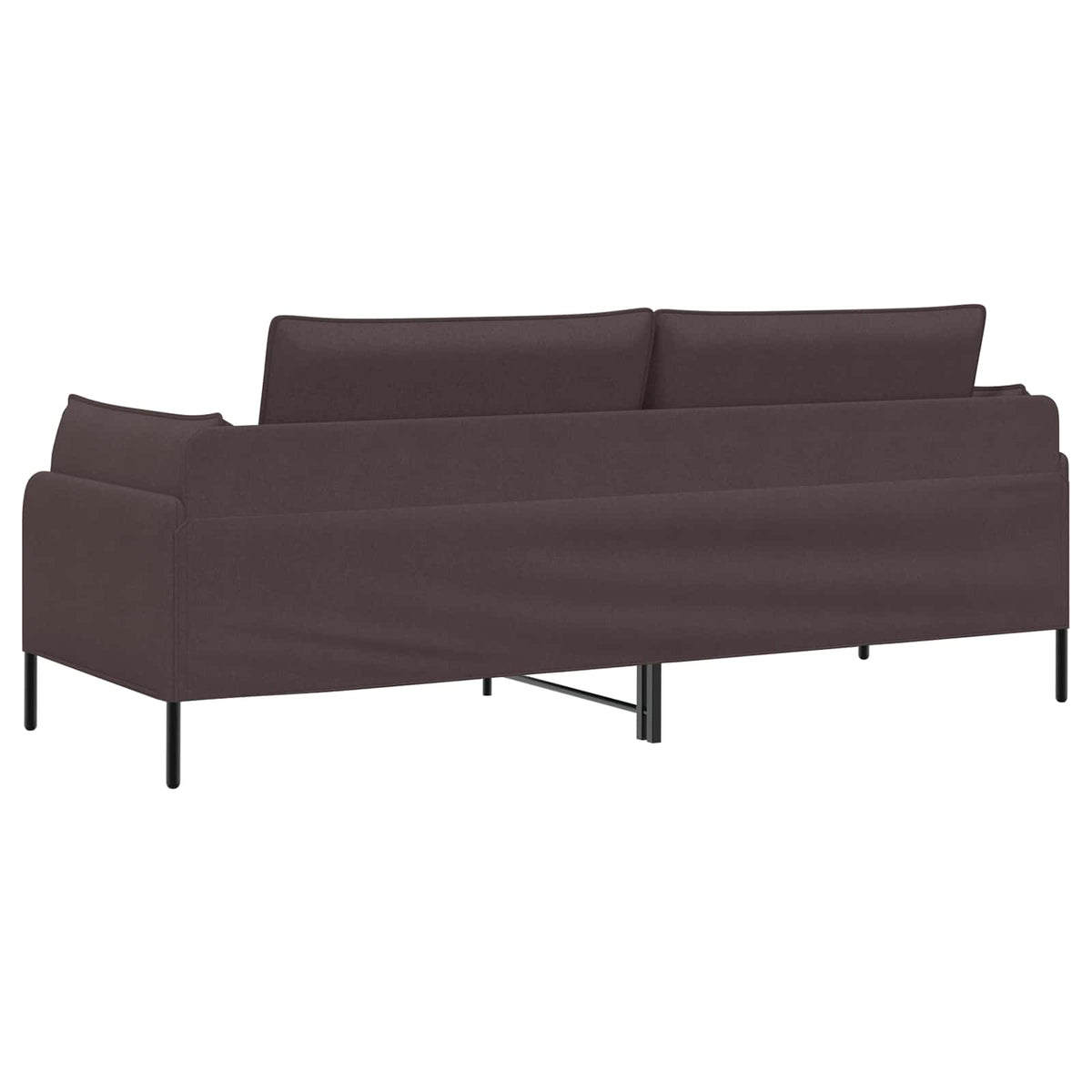 3-Seater Sofa Dark Brown 222 x 81 x 89 cm Fabric