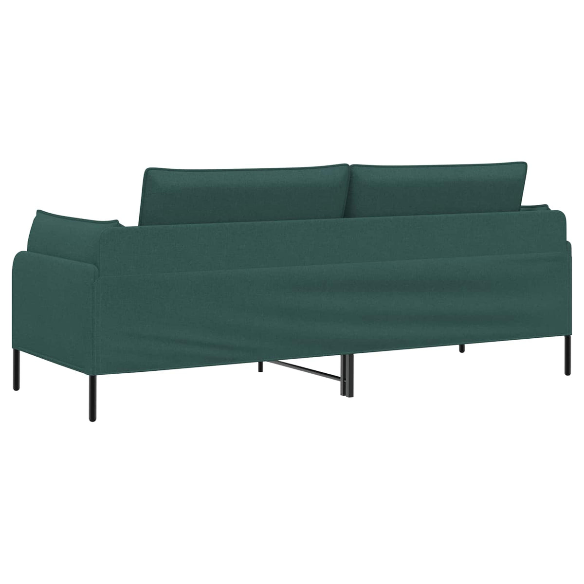 3-Seater Sofa Dark Green 222 x 81 x 89 cm Fabric