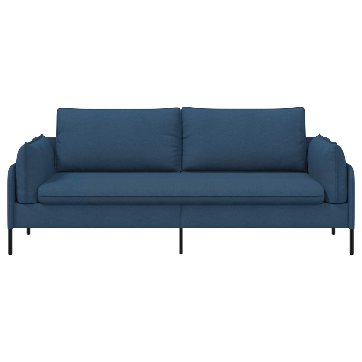 3-Seater Sofa Blue 222 x 81 x 89 cm Fabric