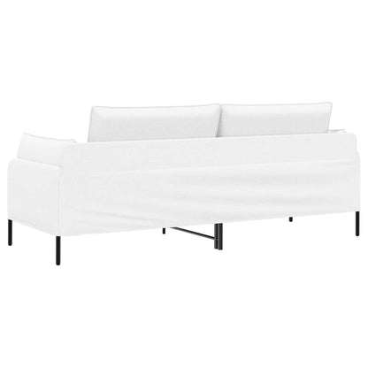 3-Seater Sofa White 222 x 81 x 89 cm Fabric
