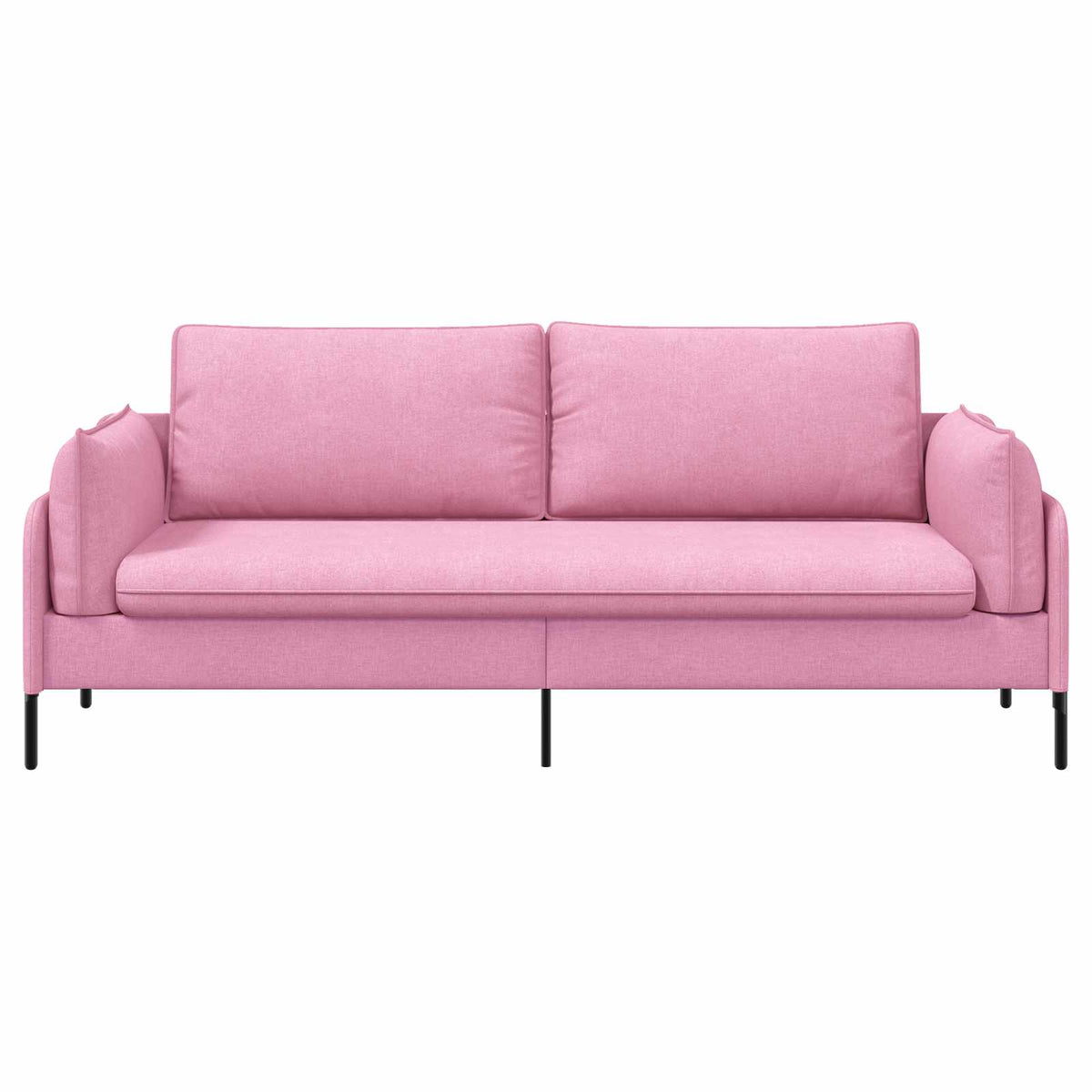 3-Seater Sofa Pink 222 x 81 x 89 cm Fabric