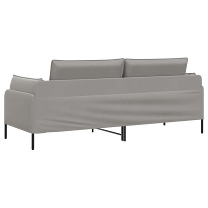 3-Seater Sofa Light Grey 222 x 81 x 89 cm Velvet