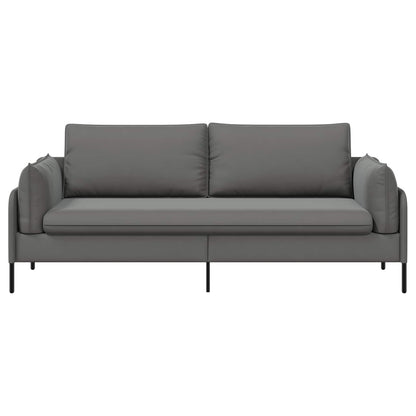 3-Seater Sofa 3-Seater Dark Grey 222 x 81 x 89 cm Velvet