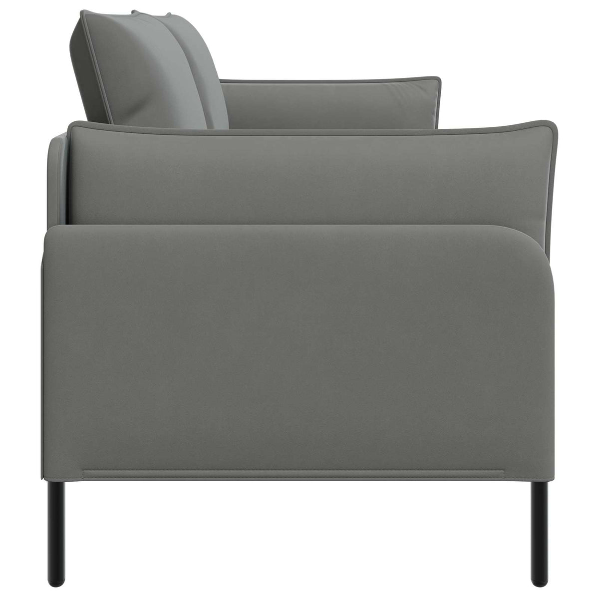 3-Seater Sofa 3-Seater Dark Grey 222 x 81 x 89 cm Velvet