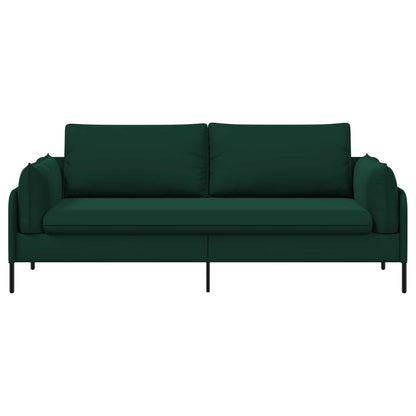 3-Seater Sofa Dark Green 222 x 81 x 89 cm Velvet