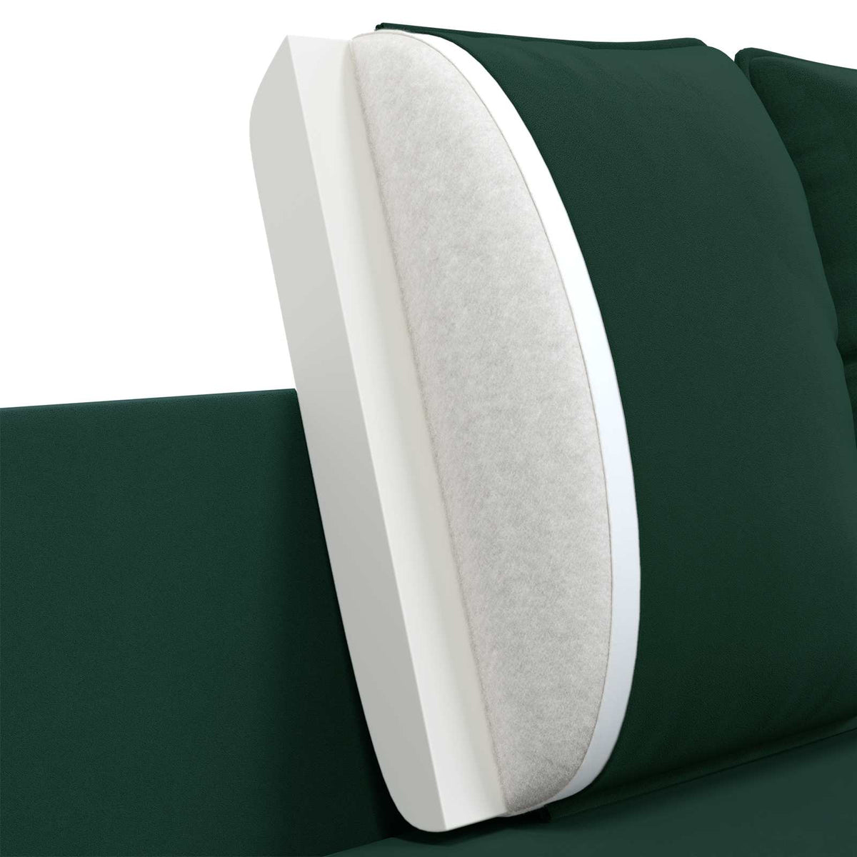 3-Seater Sofa Dark Green 222 x 81 x 89 cm Velvet