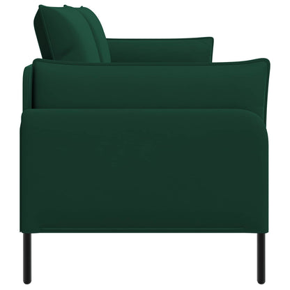 3-Seater Sofa Dark Green 222 x 81 x 89 cm Velvet