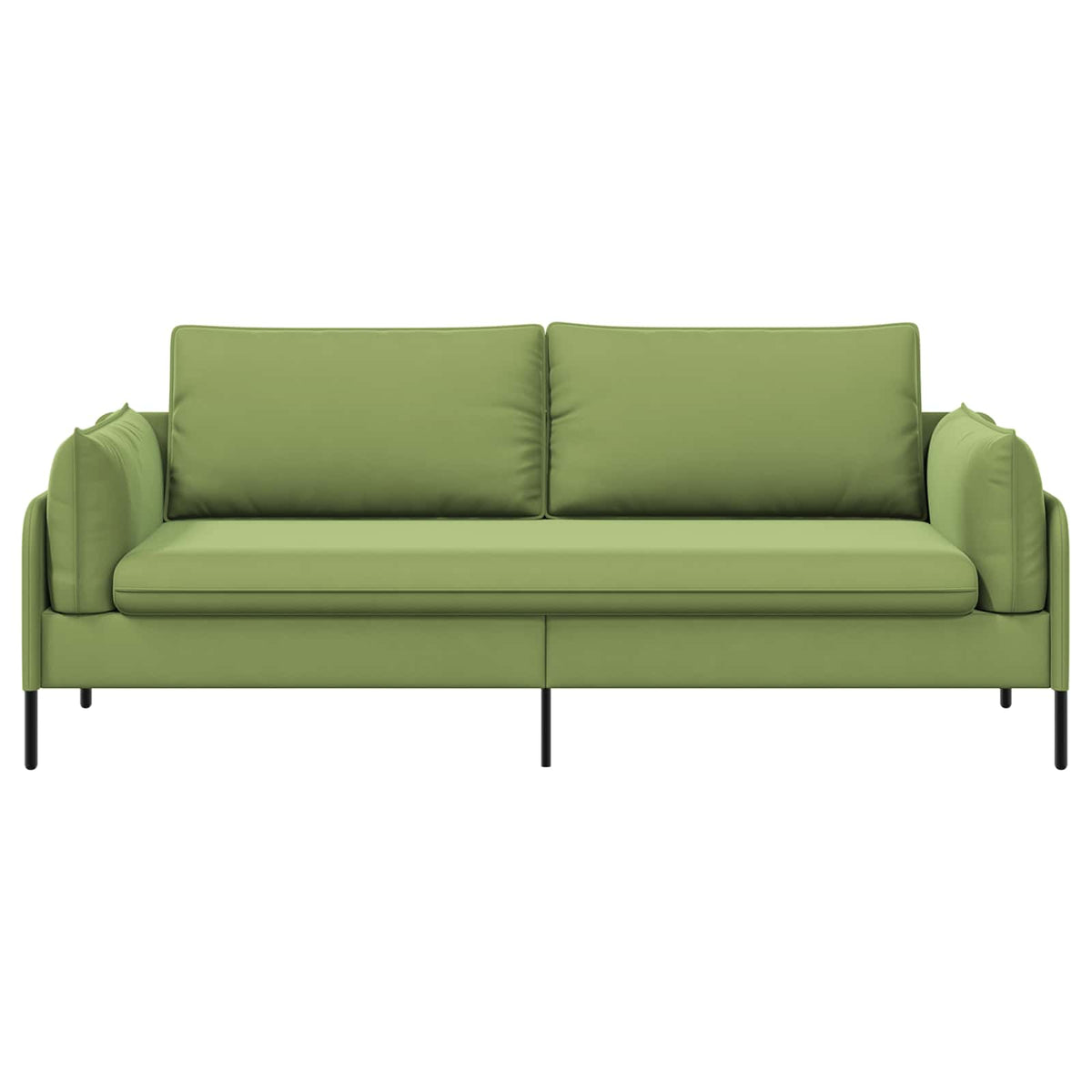 3-Seater Sofa 3-Seater Light Green 222 x 81 x 89 cm Velvet