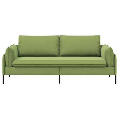 3-Seater Sofa 3-Seater Light Green 222 x 81 x 89 cm Velvet