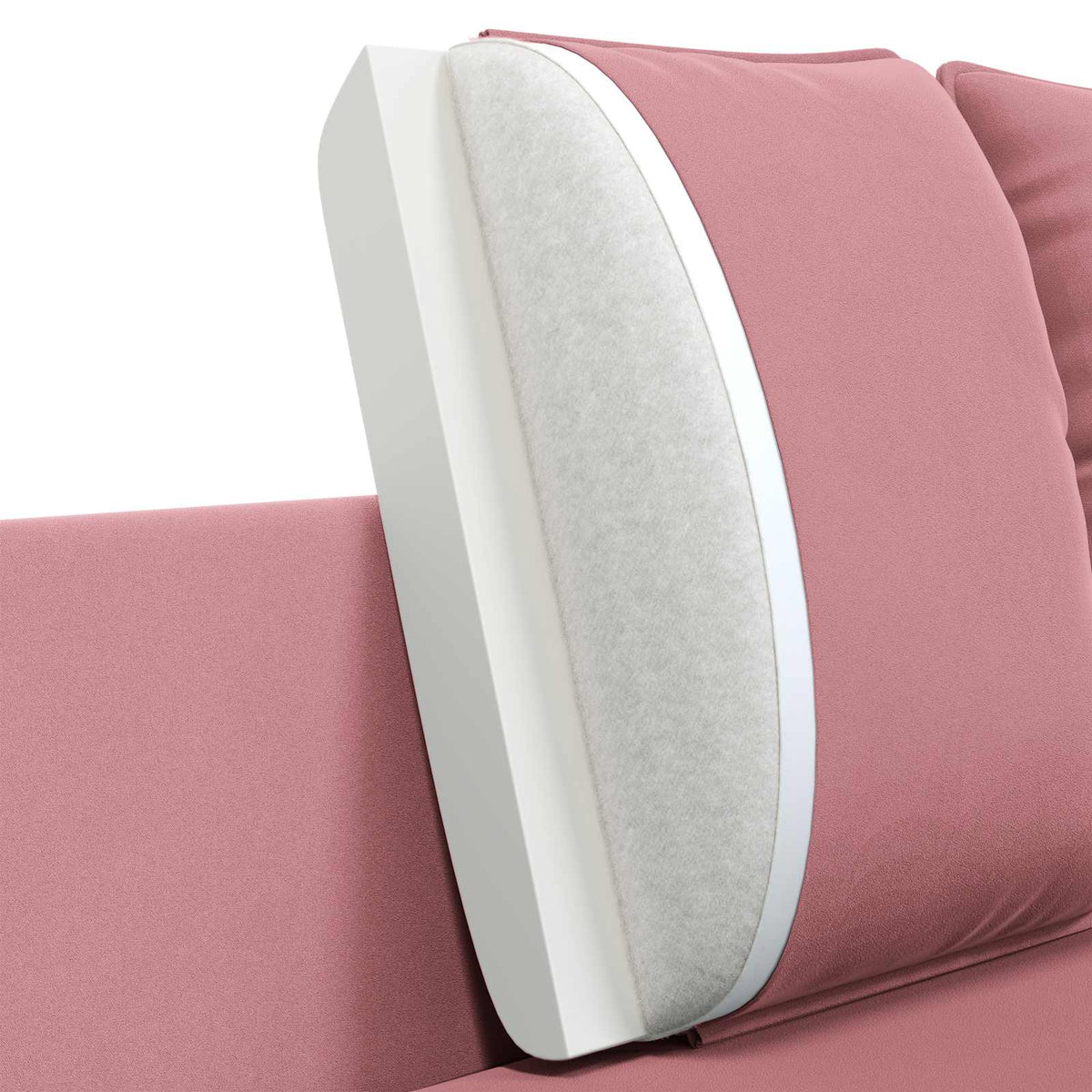 3-Seater Sofa Pink 222 x 81 x 89 cm Velvet