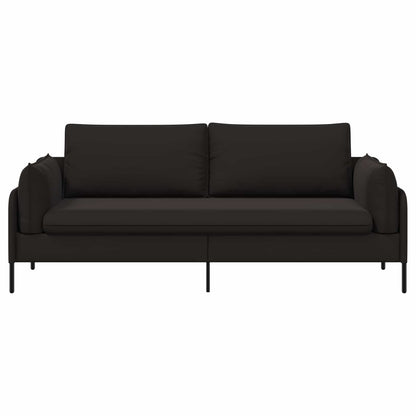 3-Seater Sofa Black 222 x 81 x 89 cm Velvet
