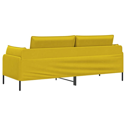 3-Seater Sofa 3-Seater Yellow 222 x 81 x 89 cm Velvet