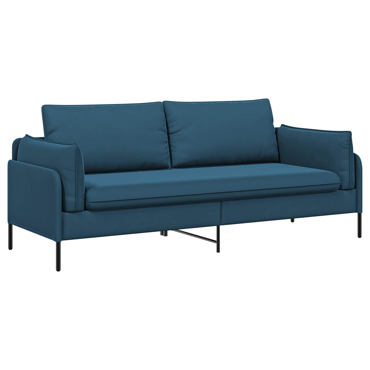 3-Seater Sofa 3-Seater Blue 222 x 81 x 89 cm Velvet