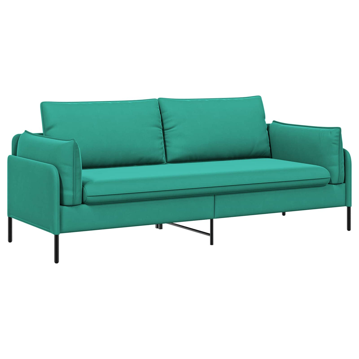 3-Seater Sofa Turquoise 222 x 81 x 89 cm Velvet