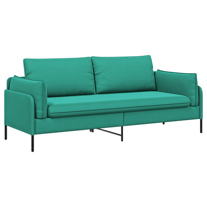 3-Seater Sofa Turquoise 222 x 81 x 89 cm Velvet
