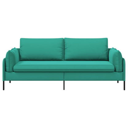 3-Seater Sofa Turquoise 222 x 81 x 89 cm Velvet
