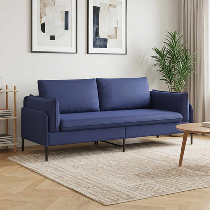 3-Seater Sofa Police Blue 222 x 81 x 89 cm Velvet