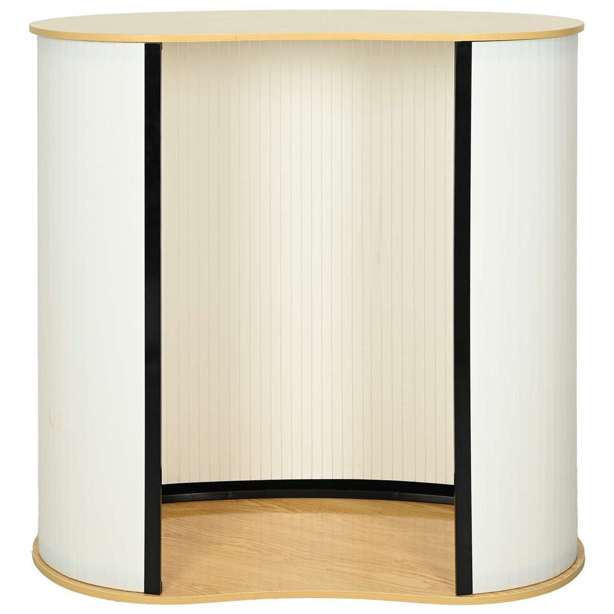Trade Show Counter Light Brown and White 90 x 48 x 93 cm
