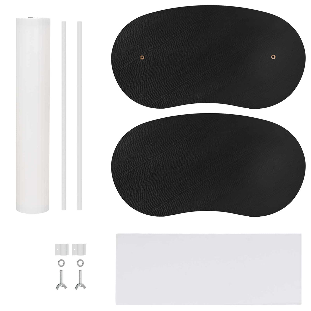 Trade Show Counter Black and White 90 x 48 x 200 cm