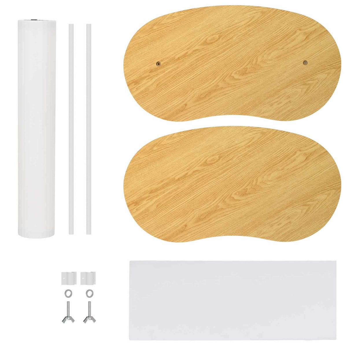 Trade Show Counter Light Brown and White 90 x 48 x 200 cm