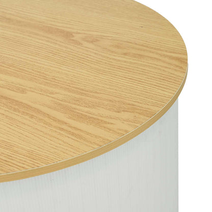 Trade Show Counter Light Brown and White Ø 60 x 93 cm