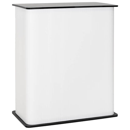 Trade Show Counter Black and White 80 x 40 x 93 cm