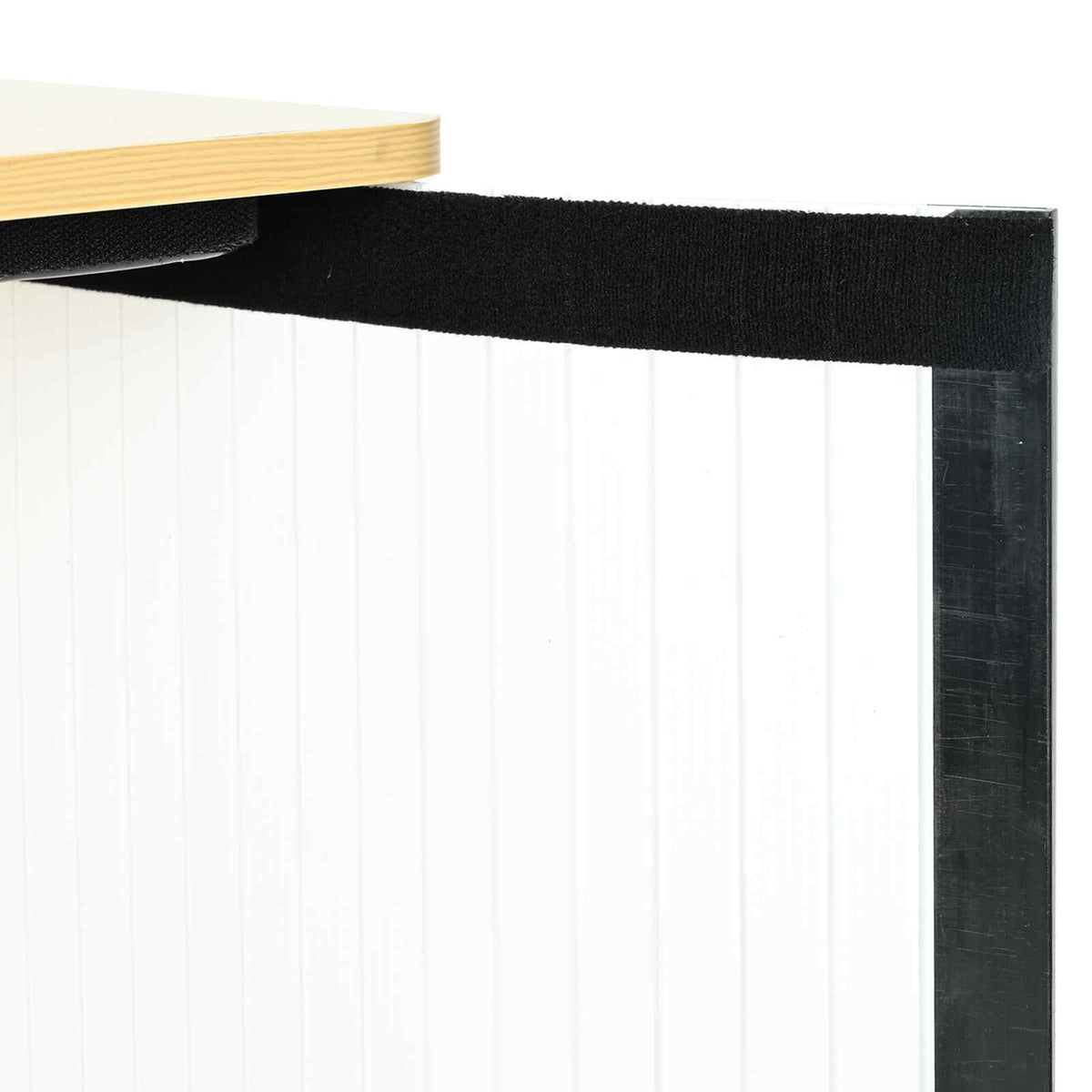 Trade Show Counter Light Brown and White 80 x 40 x 93 cm