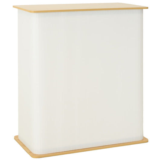 Trade Show Counter Light Brown and White 80 x 40 x 93 cm