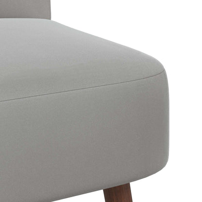 Slipper Chair Light Grey Velvet