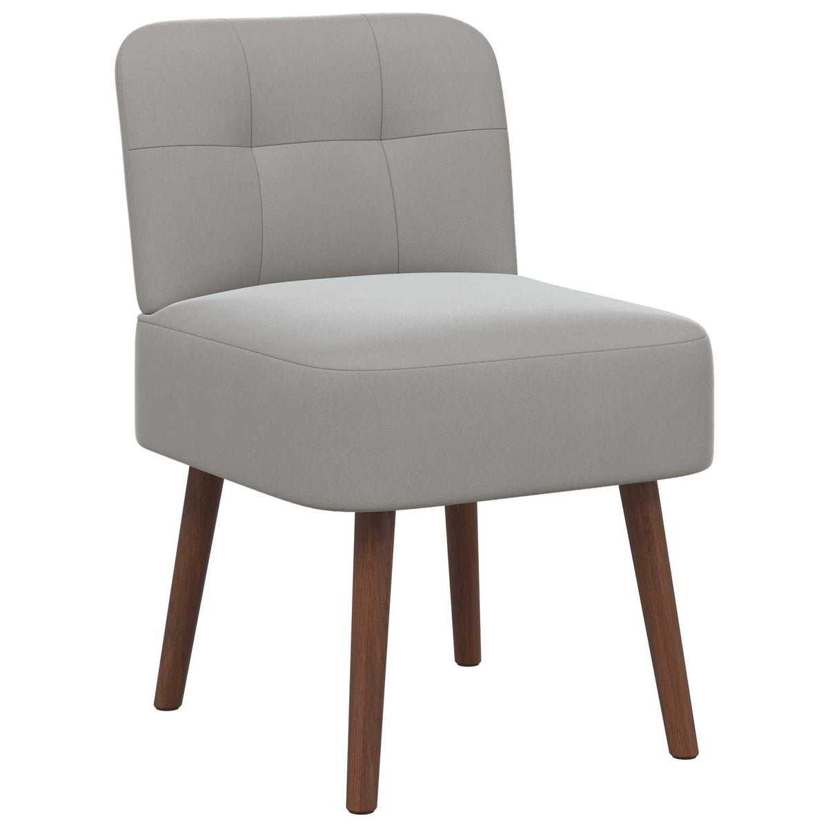 Slipper Chair Light Grey Velvet