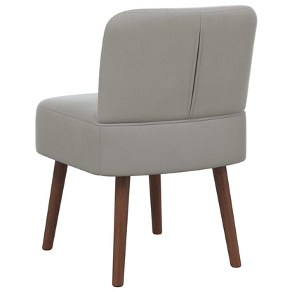 Slipper Chair Light Grey Velvet