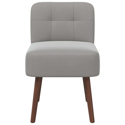 Slipper Chair Light Grey Velvet