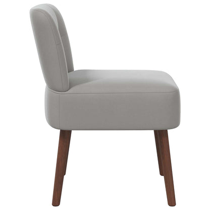 Slipper Chair Light Grey Velvet