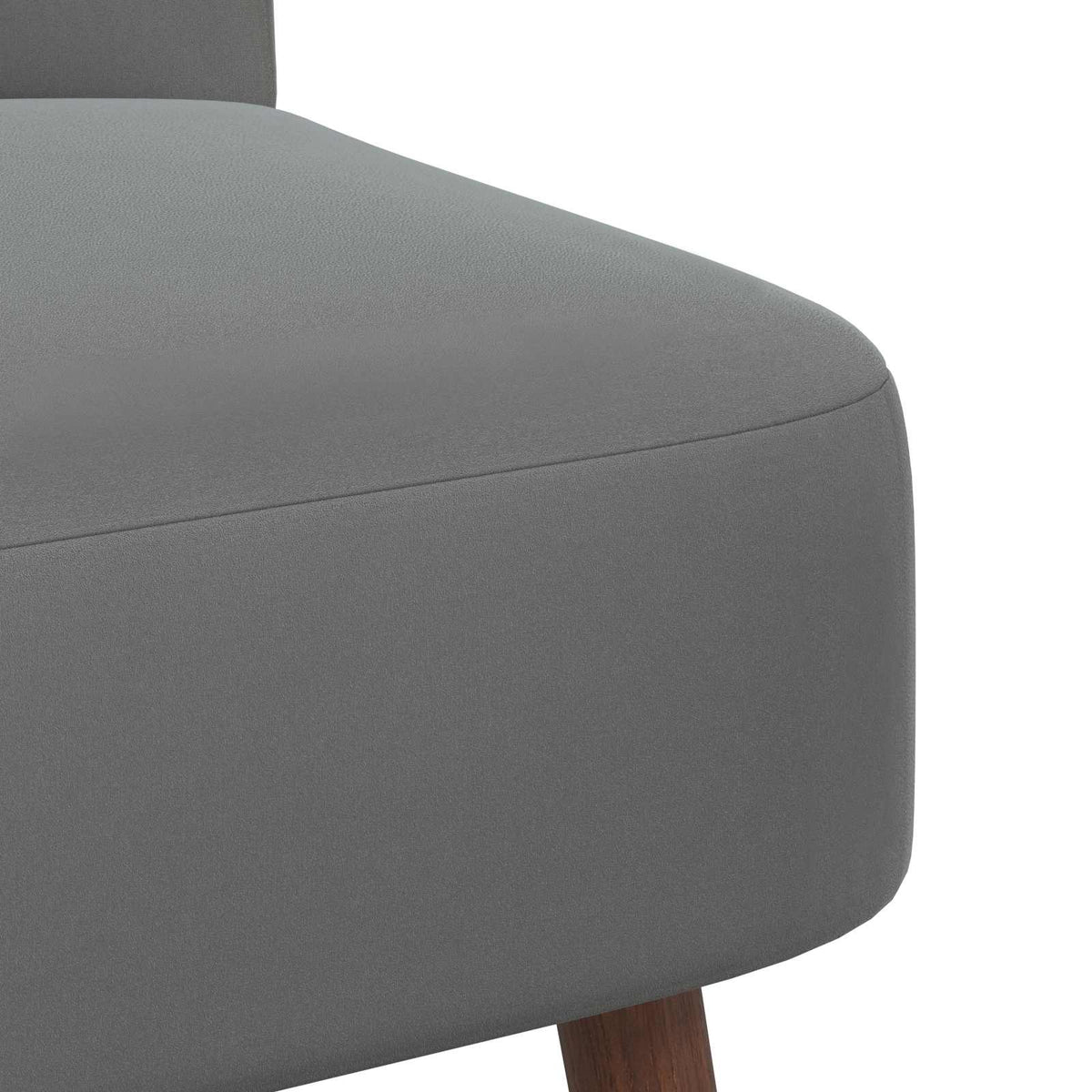 Slipper Chair Dark Grey Velvet